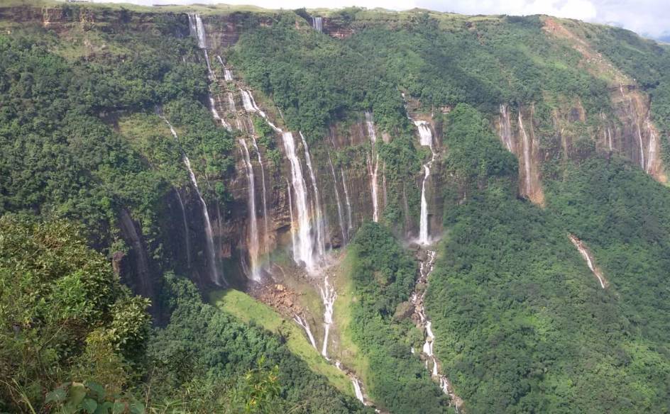 Seven Sisters Falls Cherrapunji Nohsngithiang falls Mawsmai falls