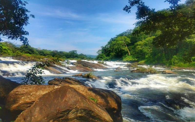 Athirapally falls in Thrissur of Kerala