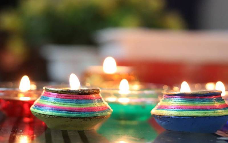 Diyas in Dewali