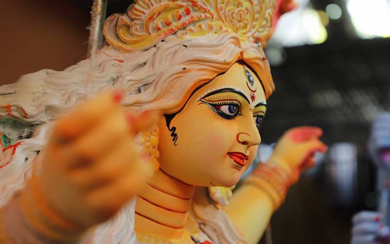 Idol of Goddess Durga on the occasion of Durga Puja